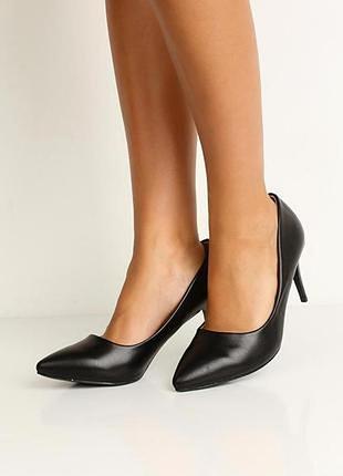 Туфли лодочки классика кожа