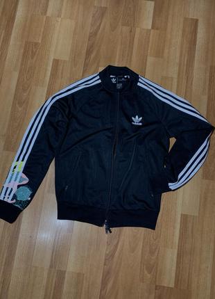 Спортивная женская кофта олимпийка на молнии adidas xs s