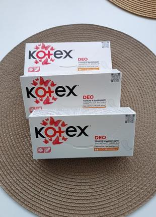Прокладки жіночі kotex, normal deo, щоденні 20 шт