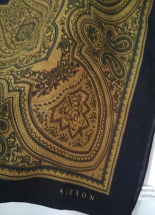 100% шерсть теплый роскошный большущий шерстяной итальянский платок пейсли супер качество!!!3 фото