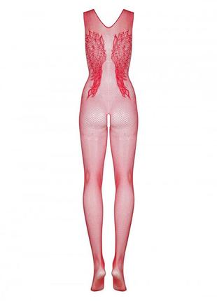 Bodystocking n112 red obsessive червоне боді з сітки