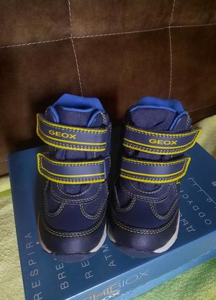 Зимние сапожки geox синие на мальчка ботинки 25р2 фото