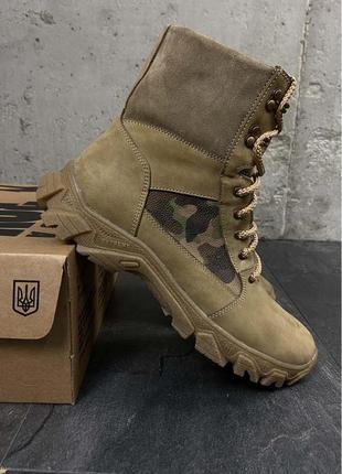 Берцы демисезон весна зима мембрана светлые качественные ботинки койот военные тактические4 фото