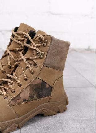 Берцы демисезон весна зима мембрана светлые качественные ботинки койот военные тактические6 фото