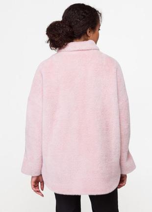 Пальто женское короткое альпака, оверсайз, оversize, розовое, демисезонное, осеннее, весеннее деми4 фото