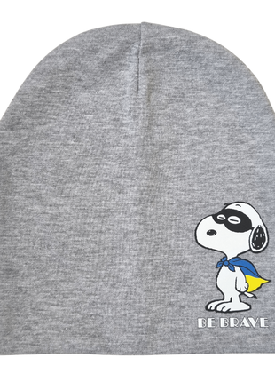 Шапка двойная snoopy р.48-54 хлопок демисезон 6 цветов3 фото