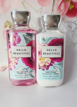 Набір лосьйон + гель hello beautiful  від bath and body works