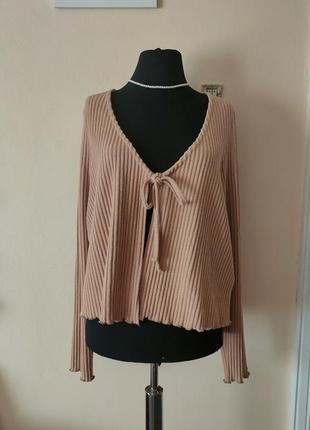 Кофта накидка ,болеро, стильна в рубчик тренд