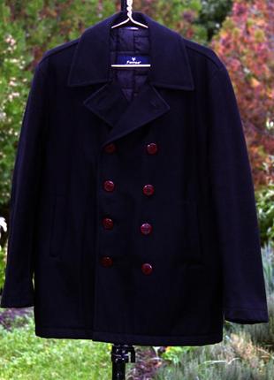 Бавовняне двобортне чоловiче чорне пальто. iталiя2 фото