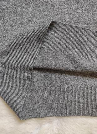 Серый меланж короткий свитер теплый кроп топ кофта натуральная стрейч пуловер реглан bershka7 фото