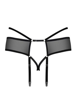 🔥супер хит!!🔥трусики с поясом для чулок obsessive jagueria garter belt- 4xl/5xl 6xl/7xl  черный5 фото