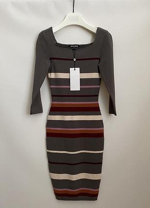 Бандажне плаття сукня платье в полоску обтяжку по фігурі трикотаж vero moda