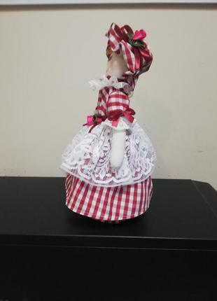 Интерьерная текстильная кукла барышня ручной работы2 фото