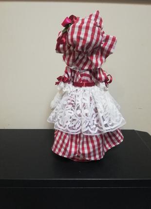 Интерьерная текстильная кукла барышня ручной работы3 фото