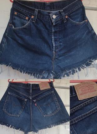 Джинсовые шорты с высокой посадкой levis