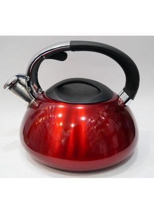 Чайник для газовых и электрических плит 3 л красный