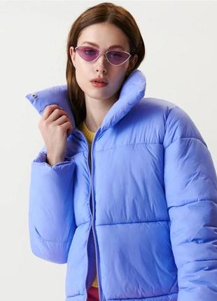 Куртка жіноча фіолетова демисезонна курточка l 48 фіалкова коротка стильна модна