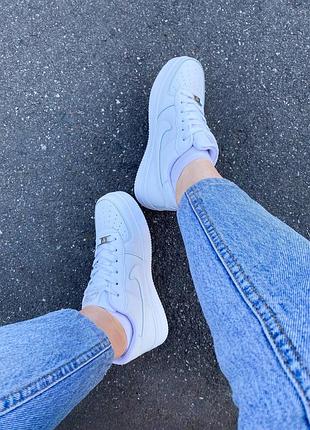 Nike air force 1 white жіночі шкіряні кросівки найк