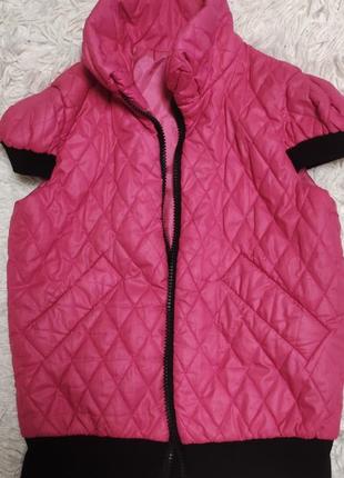 Жилетка для девочки малиновая