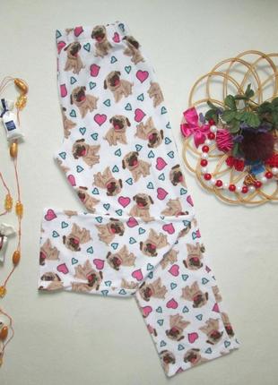 Суперовые флисовые домашние пижамные штаны принт собачки с сердечки precis ⛄❄️⛄3 фото