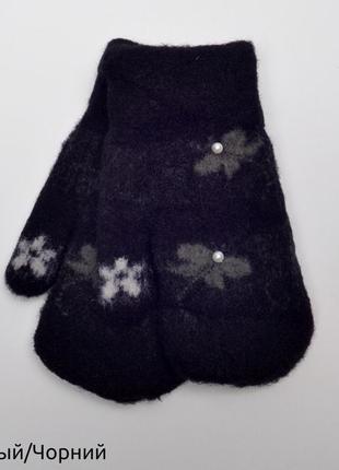Дитячі яскраві рукавиці метелик р.s/м 5 кольорів зима хутро3 фото