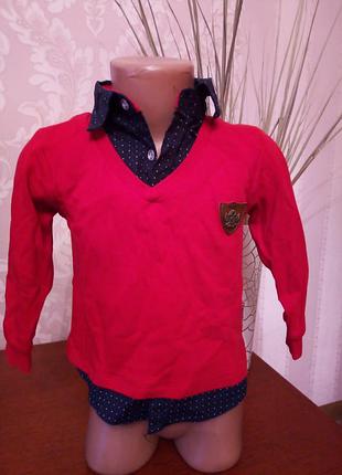 Кофта рубашка обманка