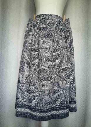 Женская летняя длинная брендовая юбка тропический принт, жіноча довга спідниця гавайка