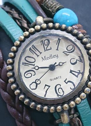 Кожаные часы с плетением medley4 фото