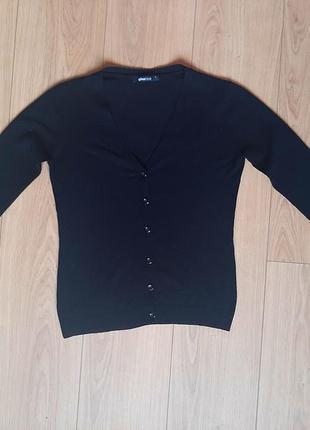 Кофта чёрная на пуговицах пуловер джепер толстовка gina tricot2 фото