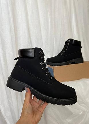 Ботинки зимние черные мужские комфортные