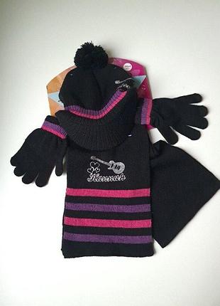 Набір 3в1 шапка-шарф-перчатки р. 116-128 disney