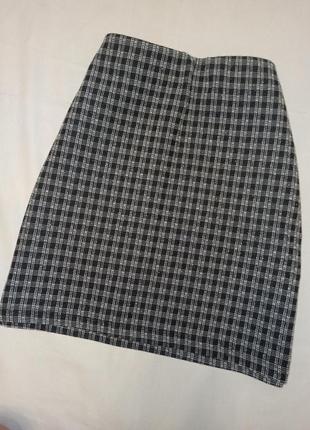 Спідниця жіноча сіра у клітинку zara