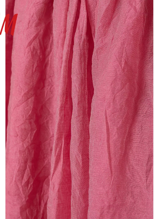 Шикарная воздушная юбка h&m, розовая юбка миди h&m, нежная летняя юбка на резинке4 фото