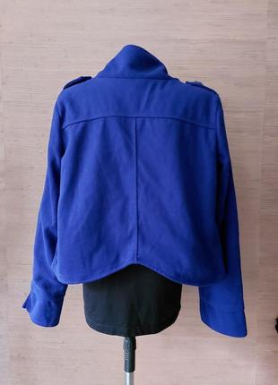 🍁🌳🍁 шикарний піджак полу-пальто красивого синього кольору2 фото