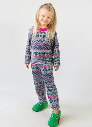 Детская махровая пижама теплая, дитяча махрова піжама4 фото