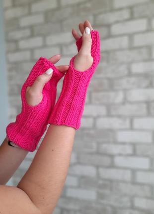 Мітенки рукавички без пальців варежки без пальцев2 фото