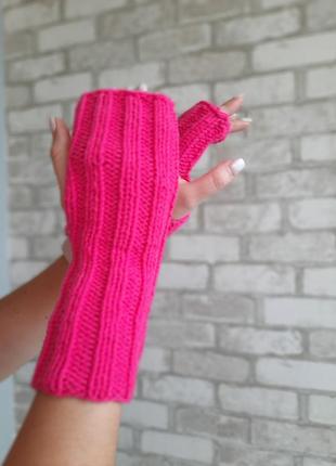 Мітенки рукавички без пальців варежки без пальцев1 фото