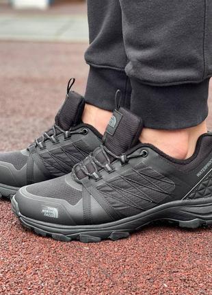 Чоловічі теплі термо кросівки на осінь євро зима  the north face🆕 чорні кросівки