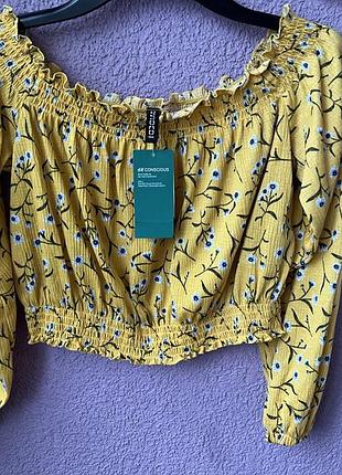 Нова! блуза в квітковий принт h&m 3