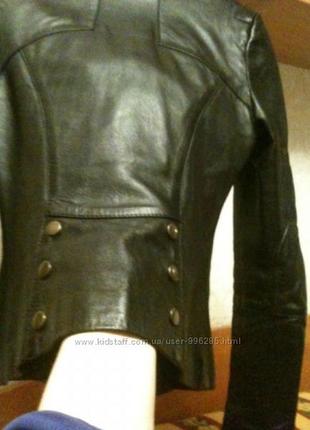 34р. xs шикарнейшая куртка кожа кожанная жакет пиджак курточка в стиле zara2 фото