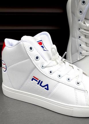 Fila кроссовки женские белве высокие кожаные деми3 фото