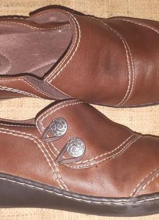 25.5 кожа туфли на широкую clarks