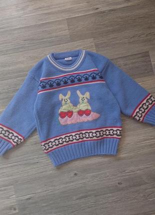 Красивый детский свитер 3-5 лет кофта джемпер пуловер4 фото
