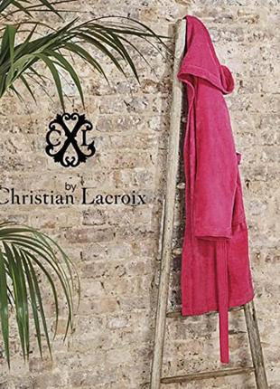 Халат бордовый с капюшоном 100% натуральный хлопок christian lacroix оригинал9 фото