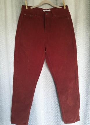 100% коттон. женские брендовые вельветовые джинсы, штаны, брюки  w30l32 яркие коралловые7 фото