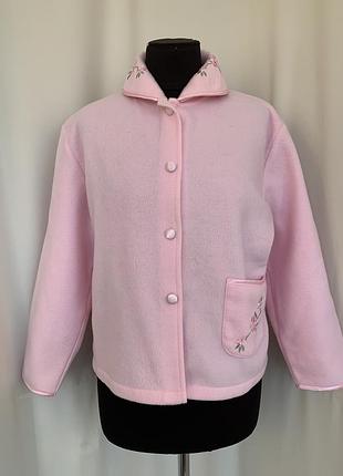 Винтаж 70-80х домашня кофточка жакет фліс пижама