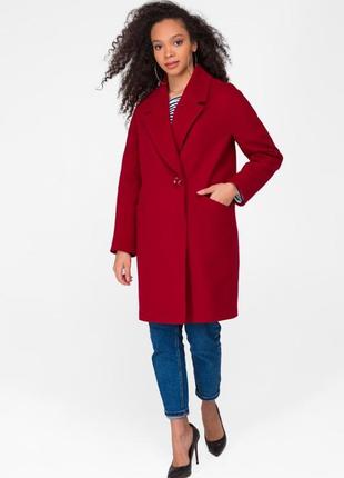 Пальто женское короткое, кашемировое, с поясом, бордо, демисезонное, деми, бордовое, песочные часы3 фото