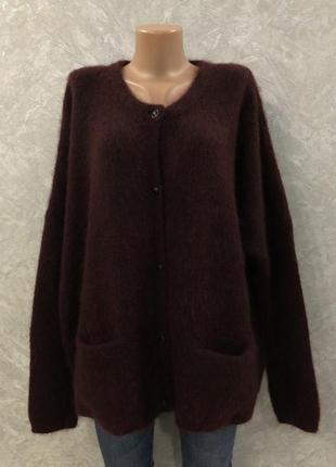 Мохеровый кардиган кофта с карманами