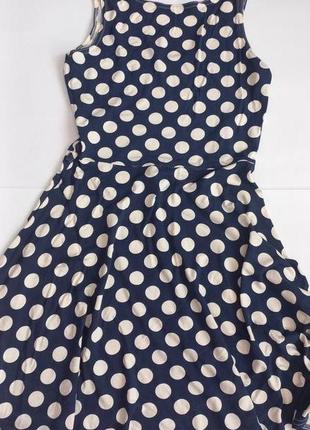 Короткое  платье в горошек  44 46 размер  натуральная ткань бюстье натуральная ткань7 фото