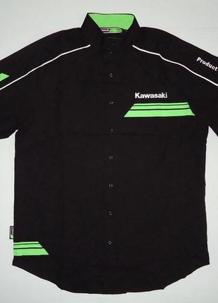 Моторубашка  kawasaki черная новая (l-xl)1 фото